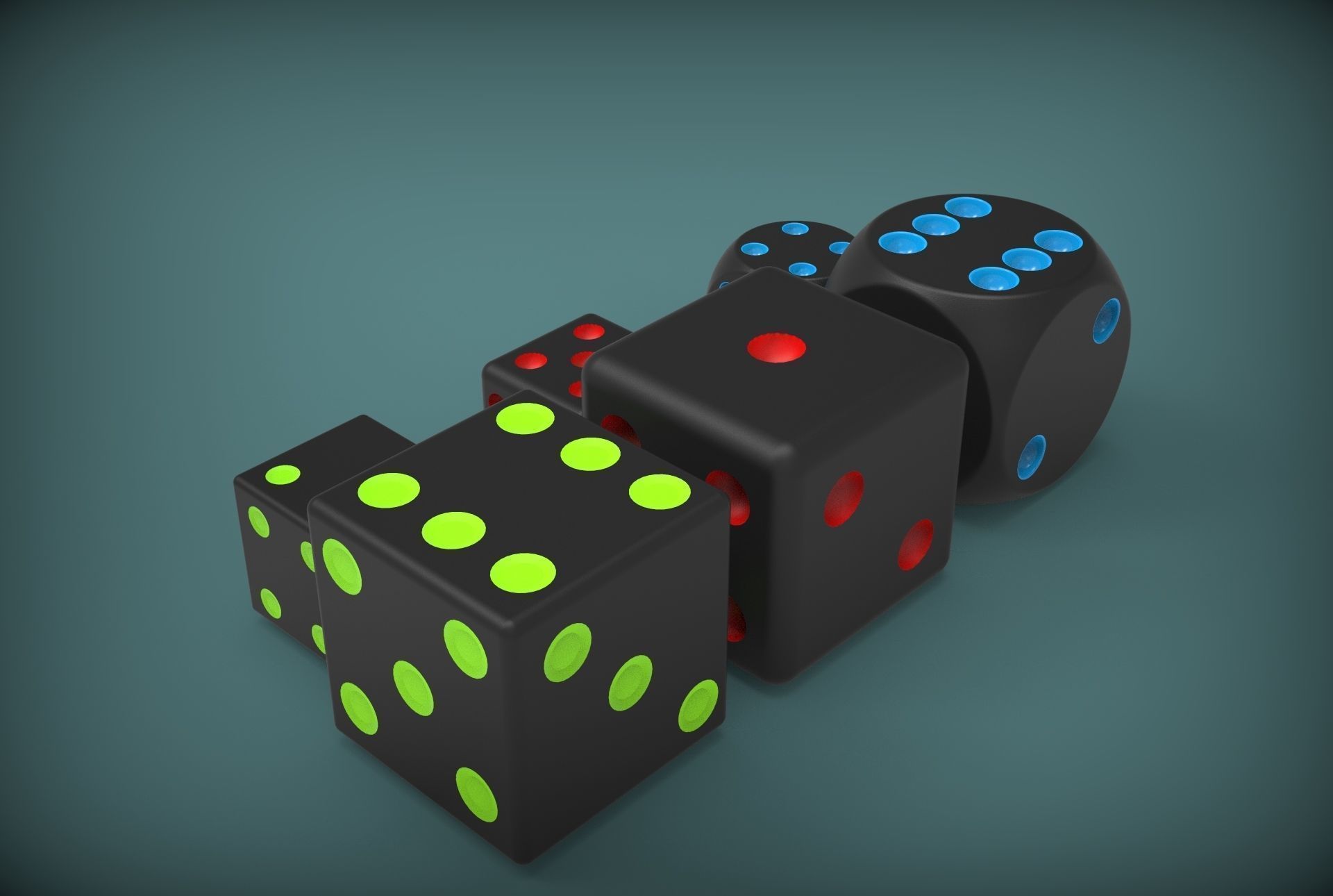 Dices dice 3D model_1
