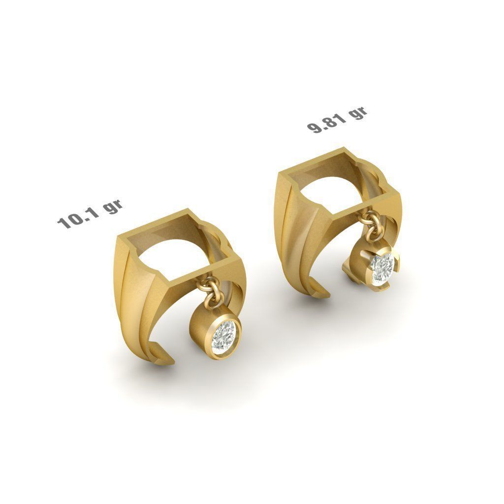 90 models of fashion  rings with gemstones 3D model_35