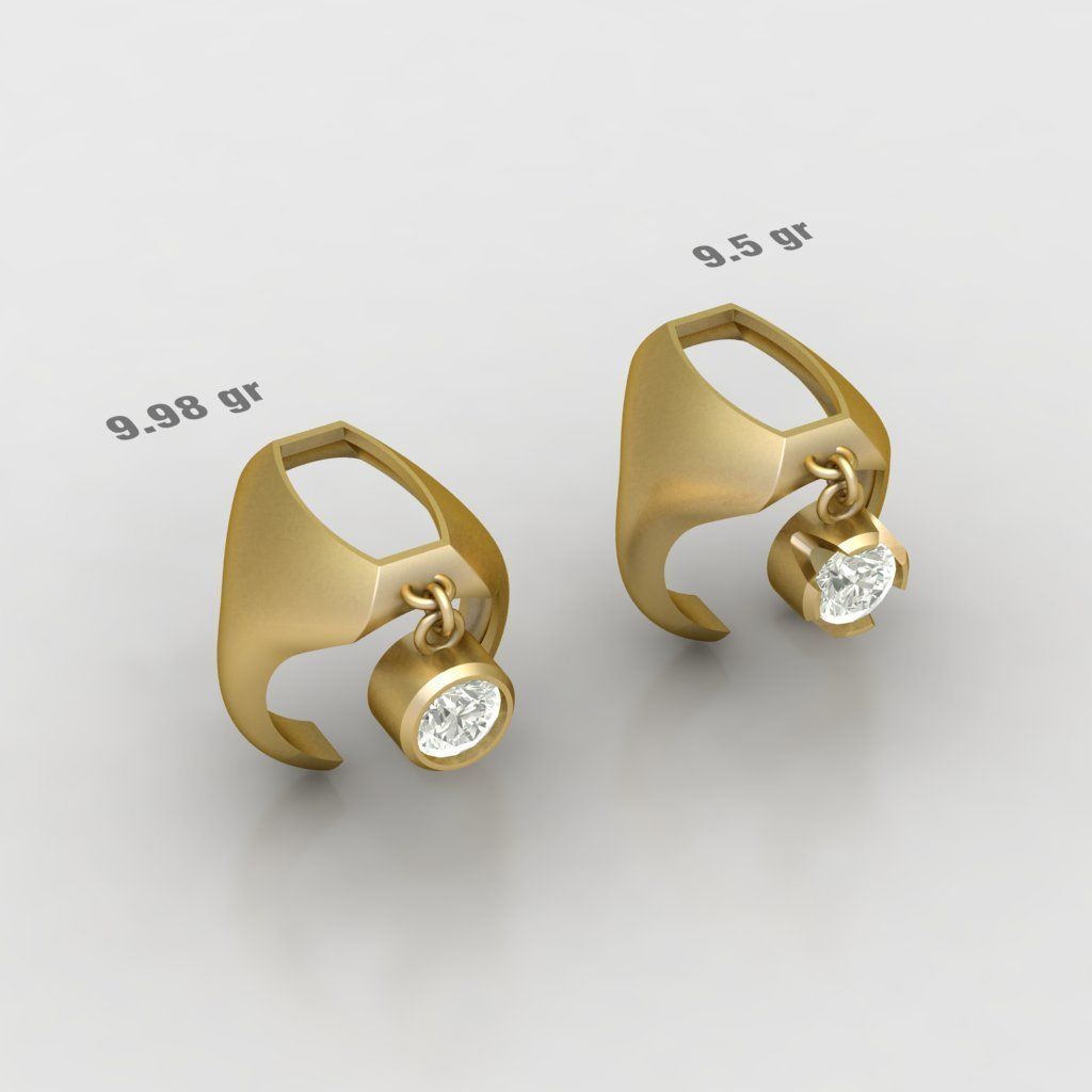 90 models of fashion  rings with gemstones 3D model_26