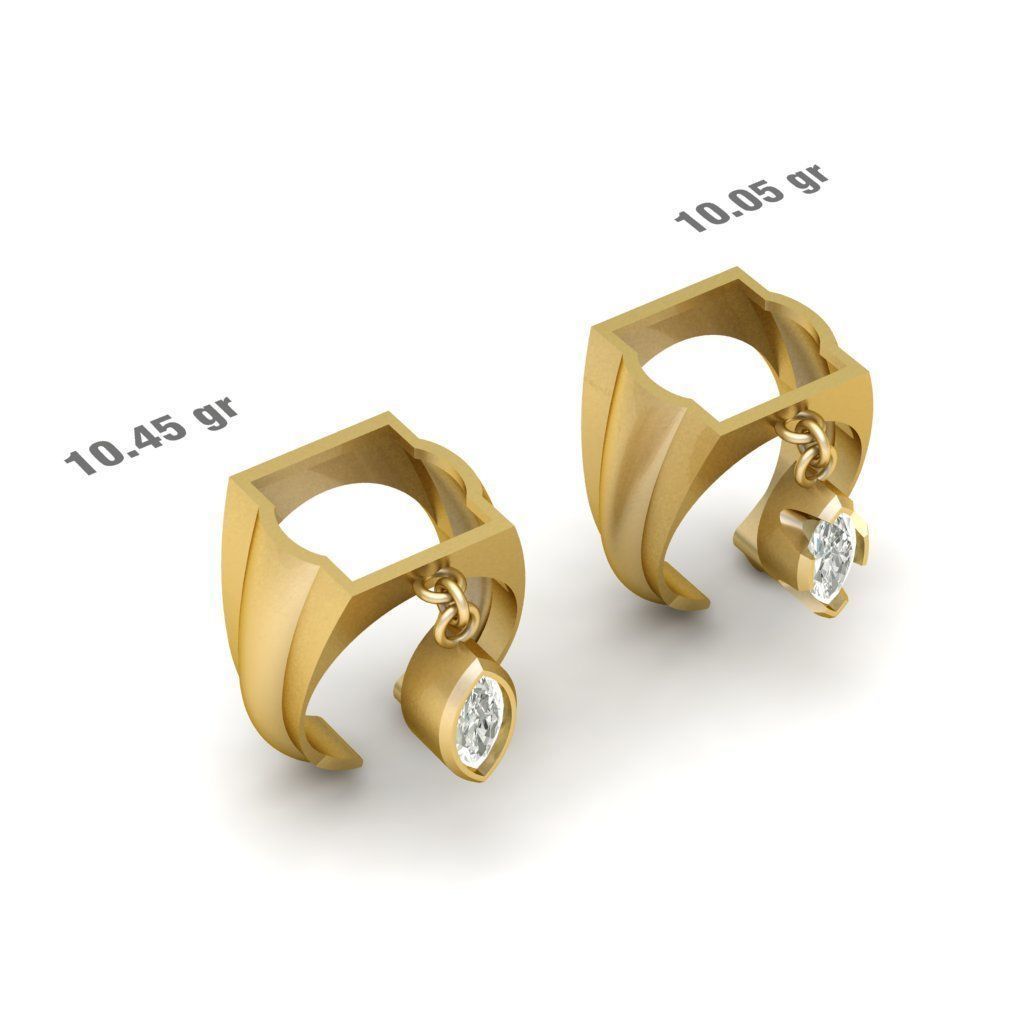 90 models of fashion  rings with gemstones 3D model_45