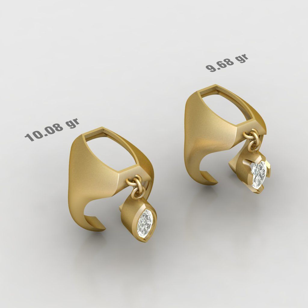 90 models of fashion  rings with gemstones 3D model_30