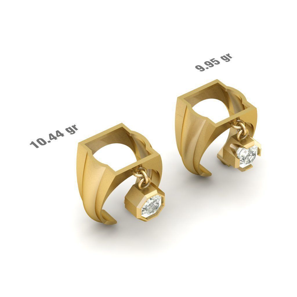 90 models of fashion  rings with gemstones 3D model_13