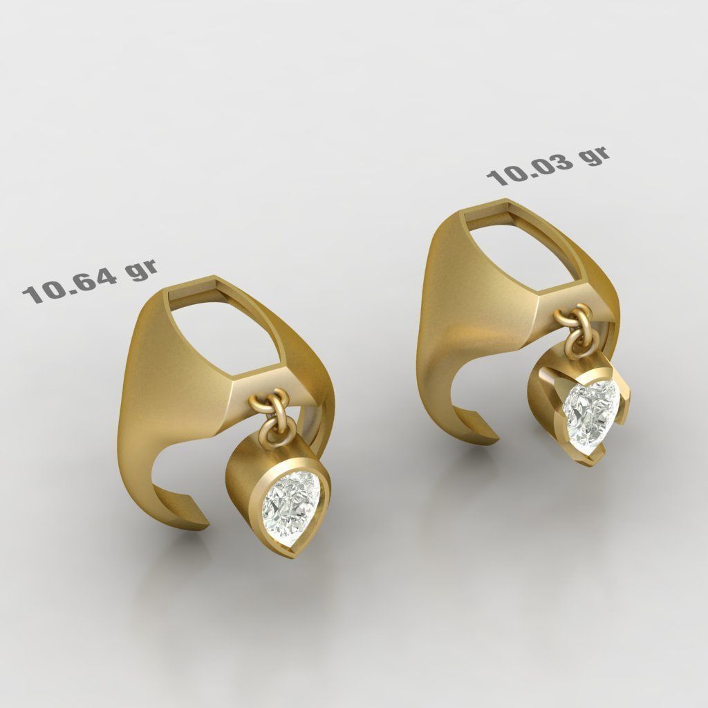 90 models of fashion  rings with gemstones 3D model_29