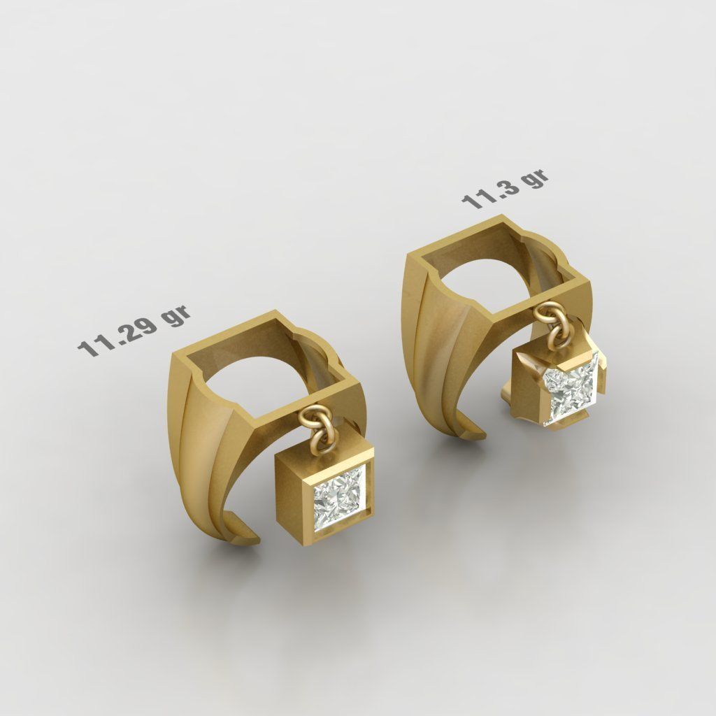 90 models of fashion  rings with gemstones 3D model_2
