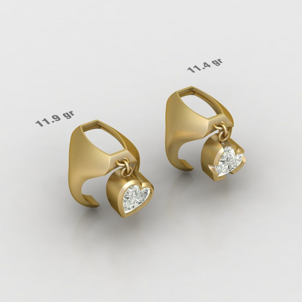 90 models of fashion  rings with gemstones 3D model_33