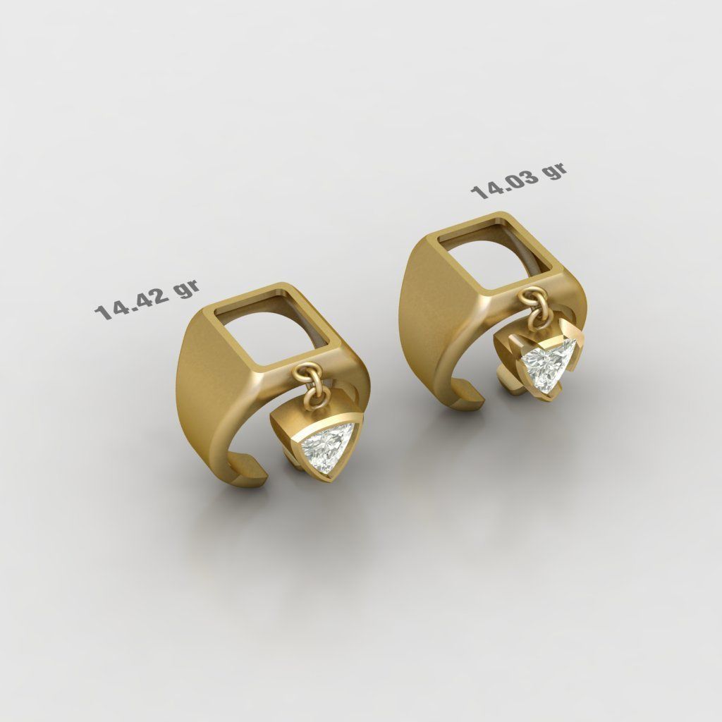 90 models of fashion  rings with gemstones 3D model_20
