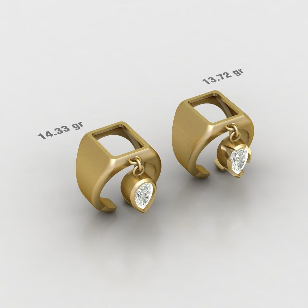 90 models of fashion  rings with gemstones 3D model_17