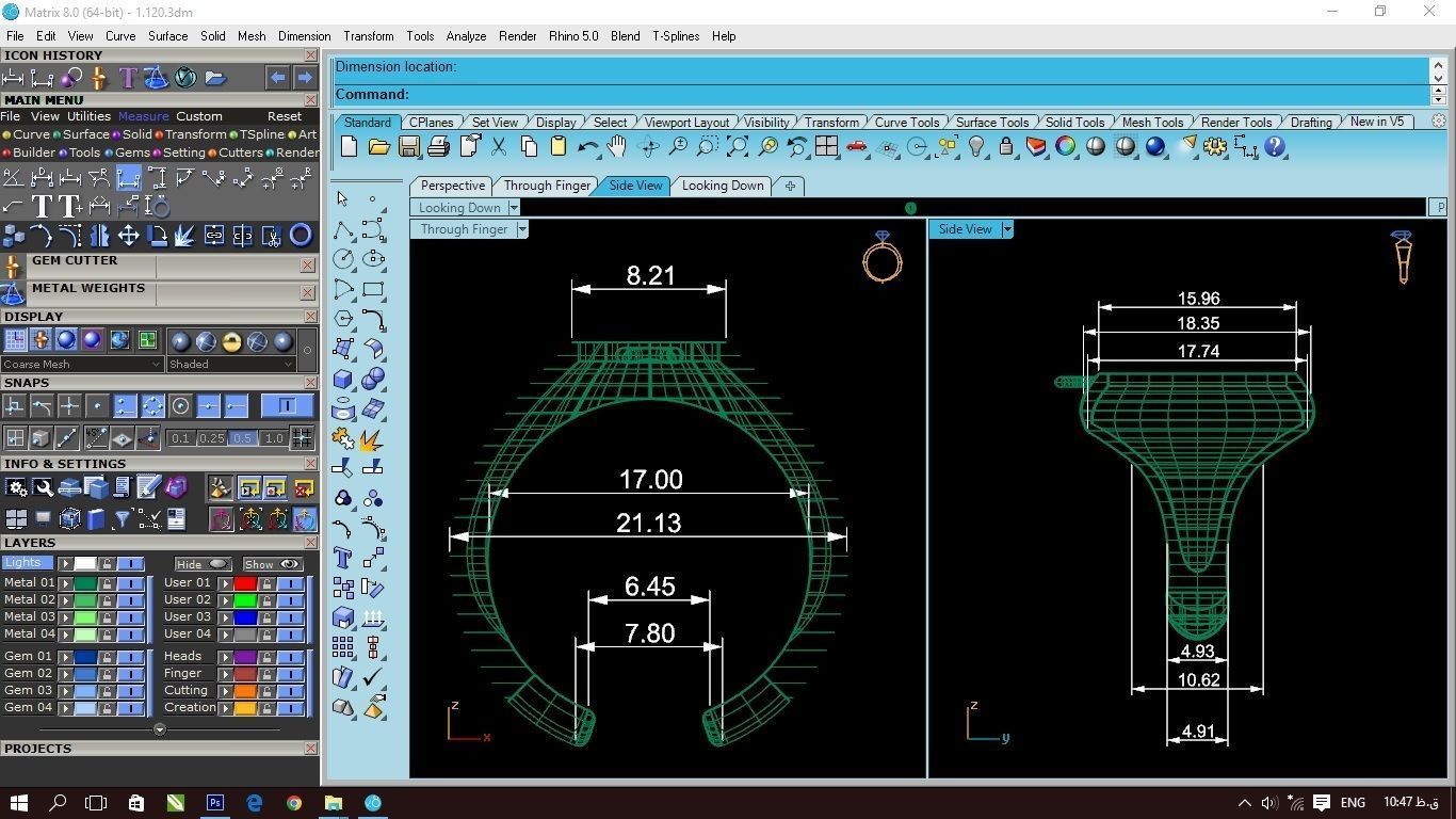90 models of fashion  rings with gemstones 3D model_64