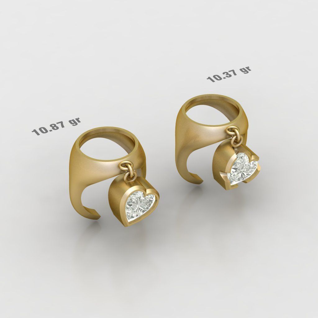 90 models of fashion  rings with gemstones 3D model_43