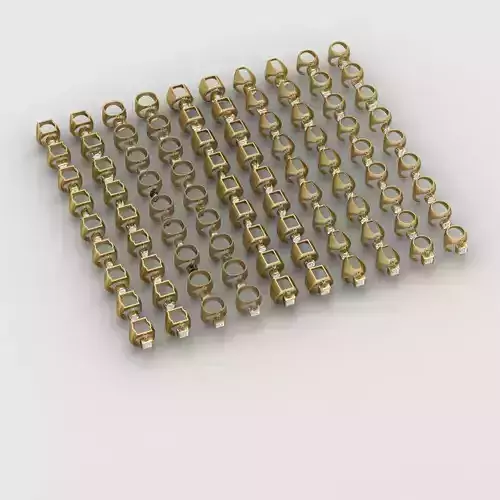 90 models of fashion  rings with gemstones