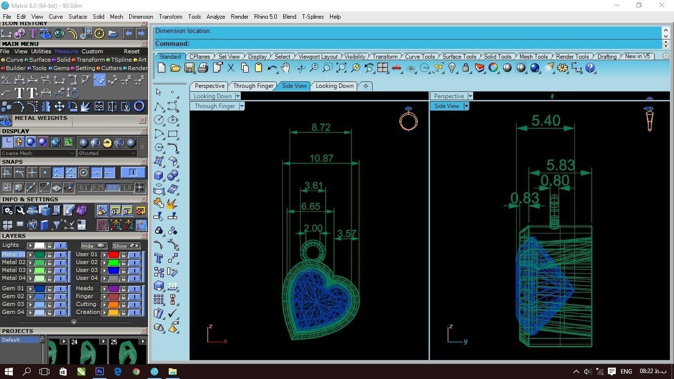 90 models of fashion  rings with gemstones 3D model_56
