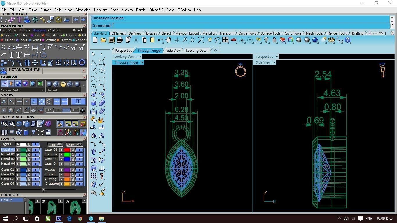 90 models of fashion  rings with gemstones 3D model_62