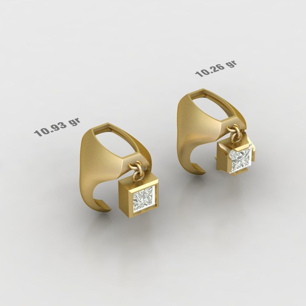 90 models of fashion  rings with gemstones 3D model_22