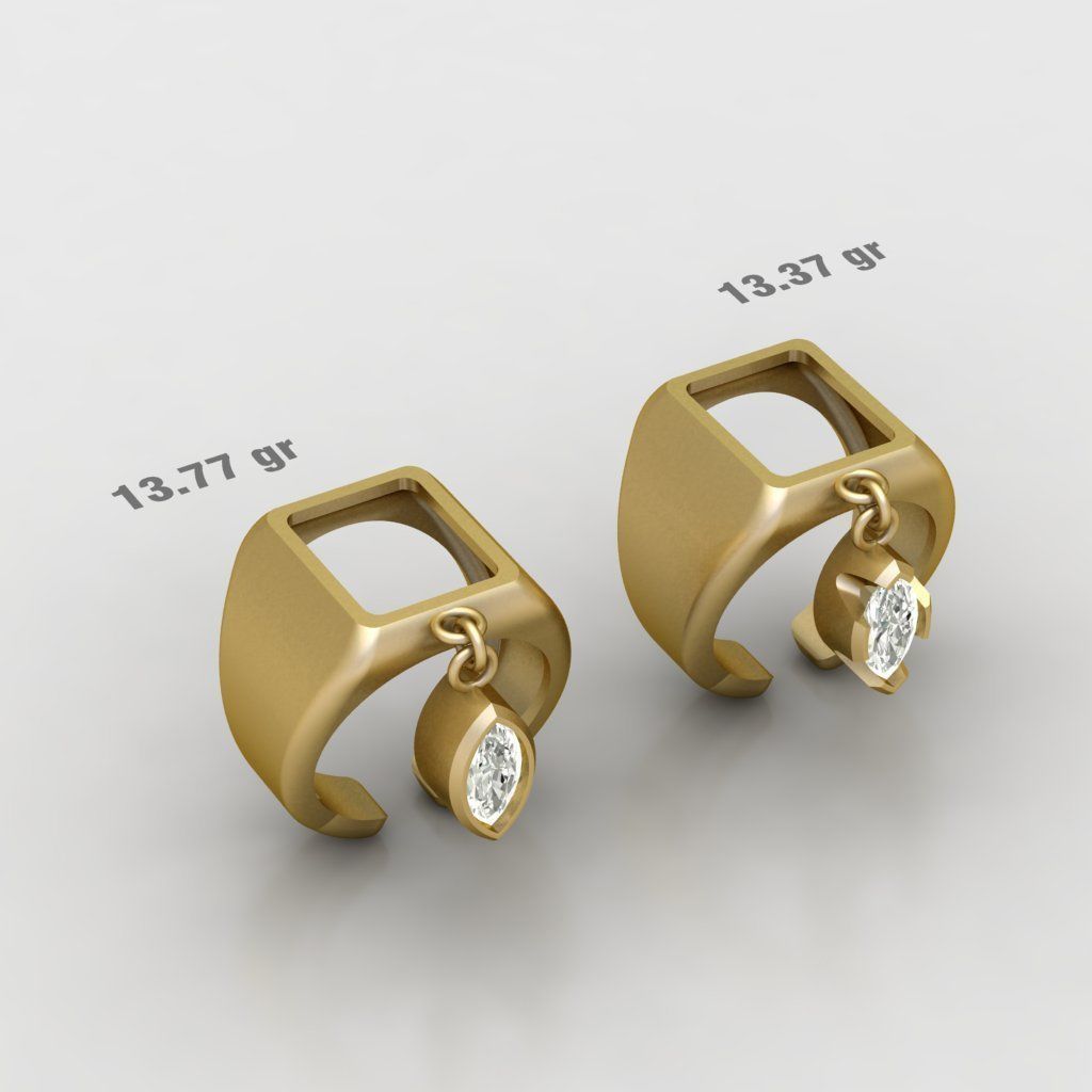 90 models of fashion  rings with gemstones 3D model_18