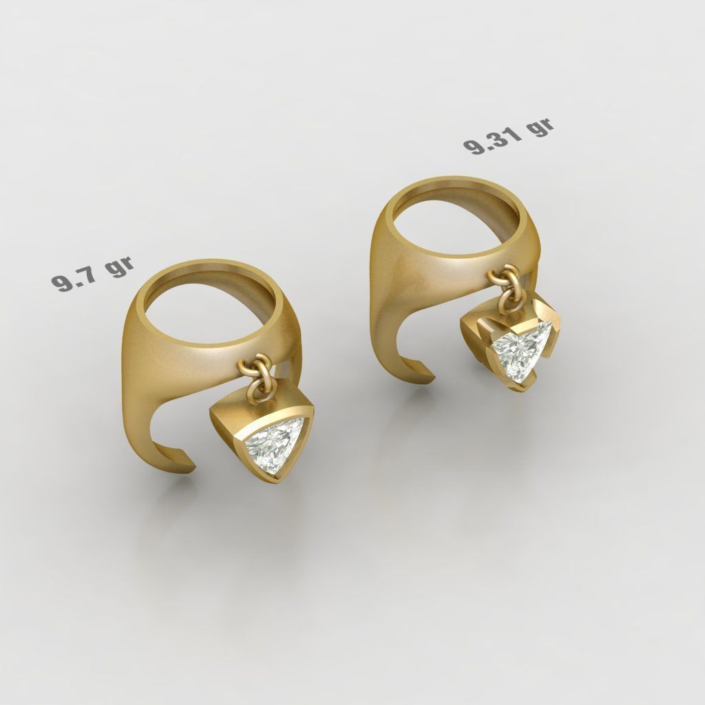 90 models of fashion  rings with gemstones 3D model_42