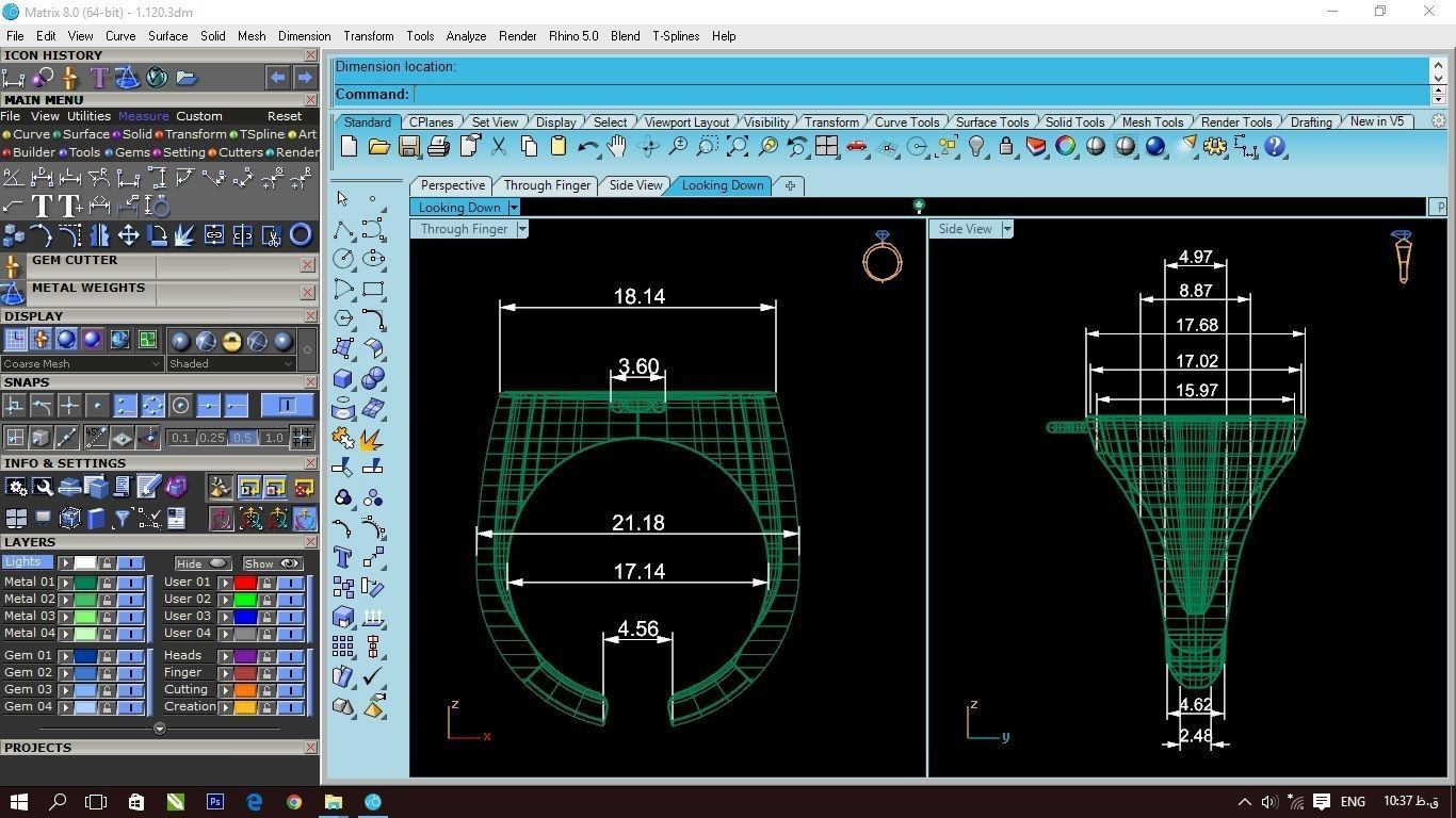 90 models of fashion  rings with gemstones 3D model_66