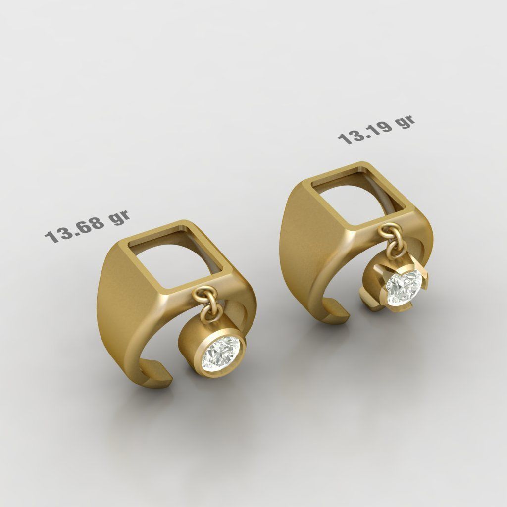 90 models of fashion  rings with gemstones 3D model_15