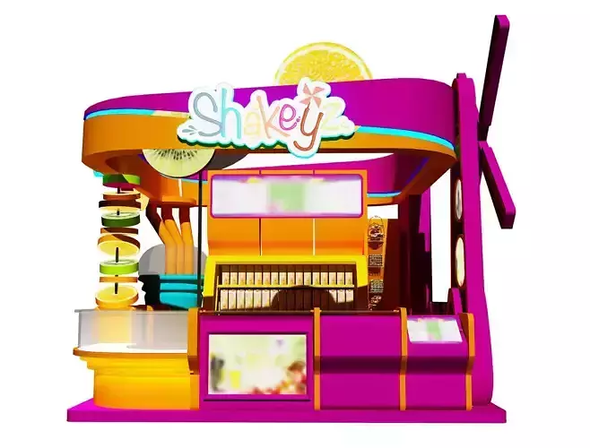 Kiosk  Booth Exhibition Stand a89 3D model