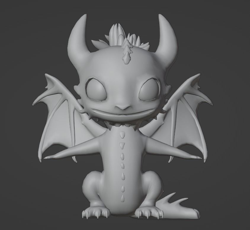 Cartoon style Dragon 3d model Low-poly 3D model_2