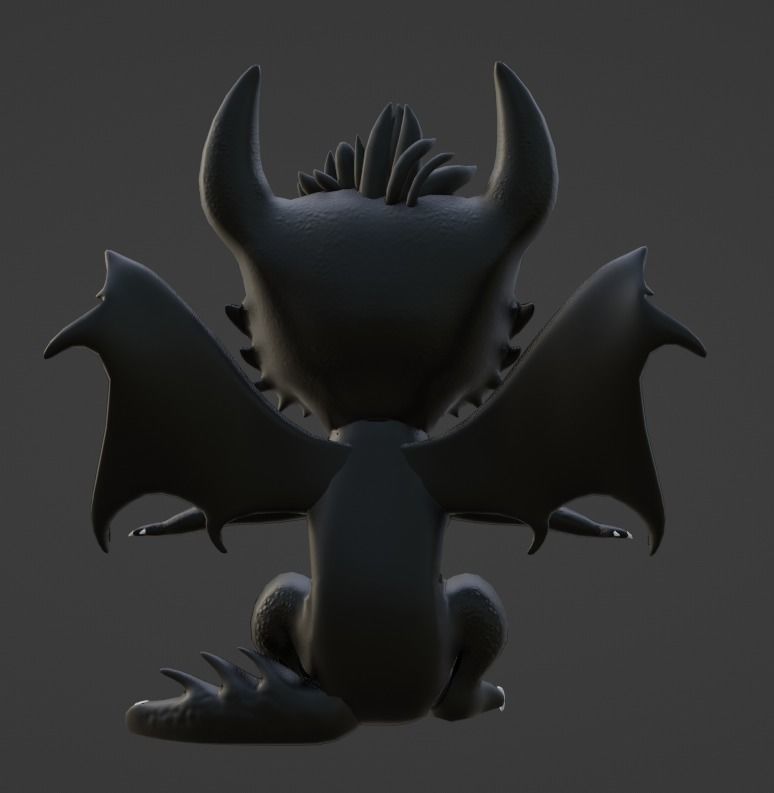 Cartoon style Dragon 3d model Low-poly 3D model_6