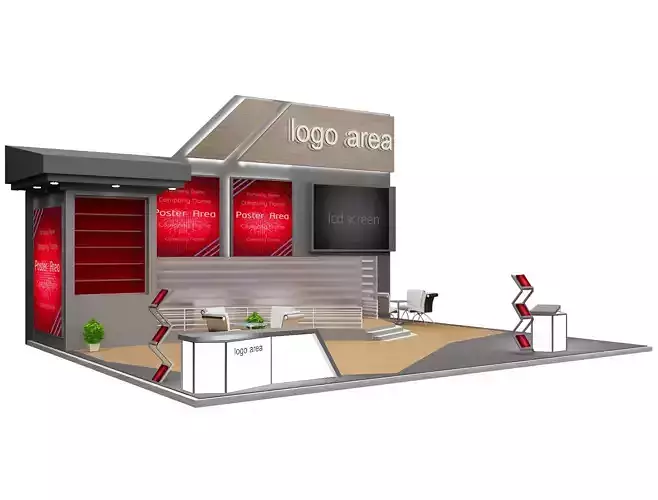 Booth Exhibition Stand a91 3D model