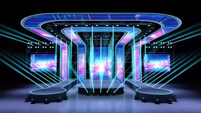 Concert stage 04 design 3D model