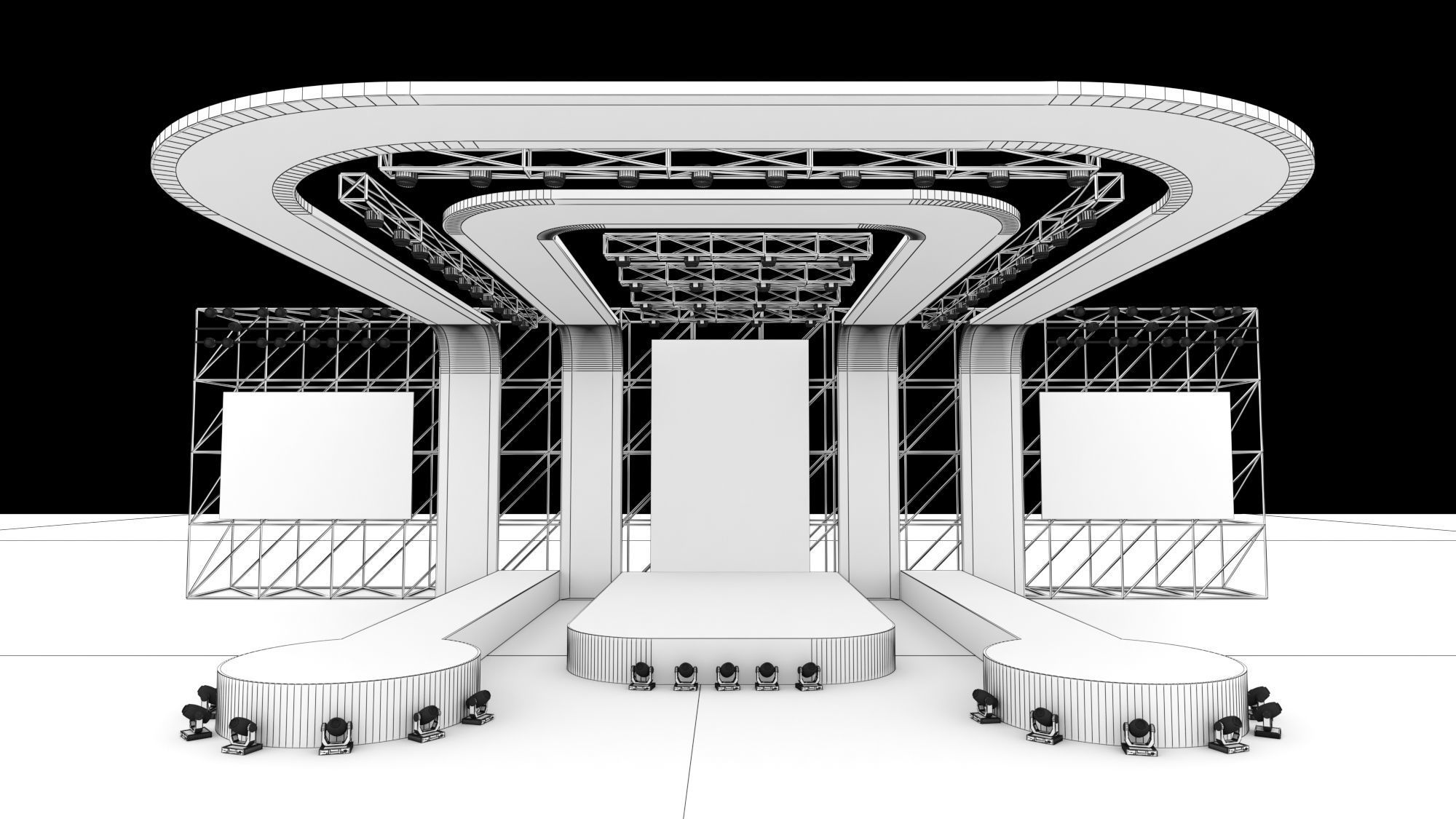 Concert stage 04 design 3D model_4