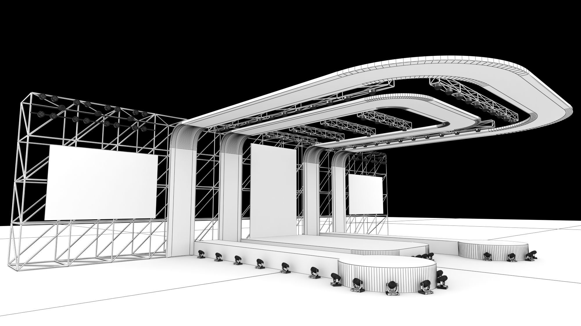 Concert stage 04 design 3D model_5