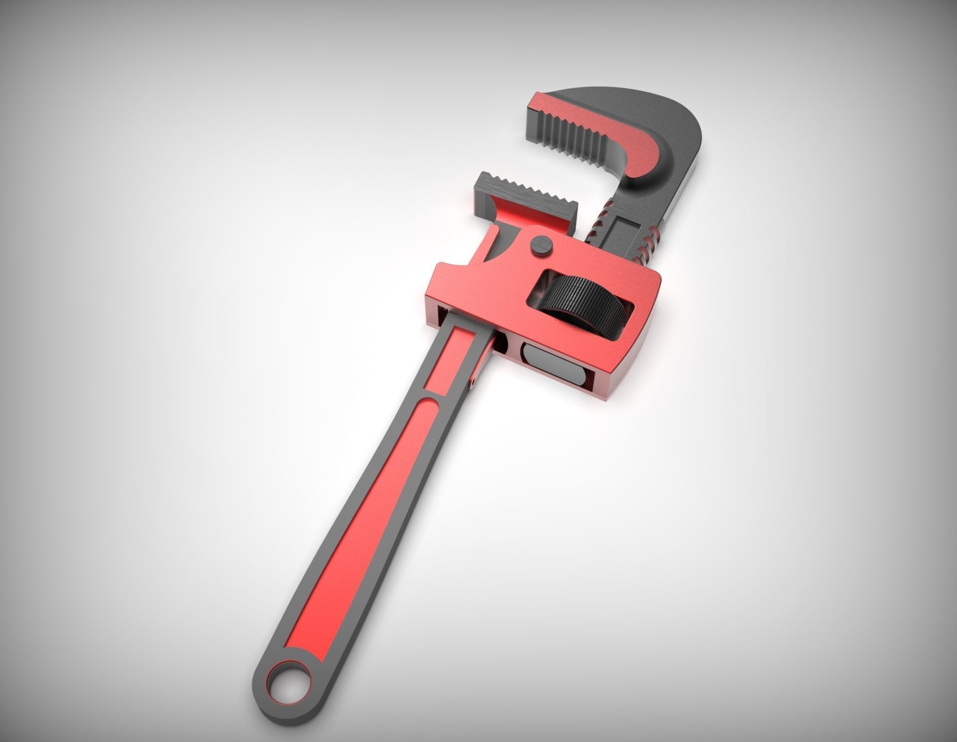 Adjustable Pipe Wrench 3D model_6