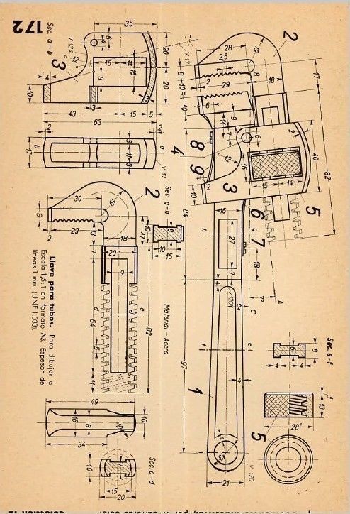 Adjustable Pipe Wrench 3D model_7
