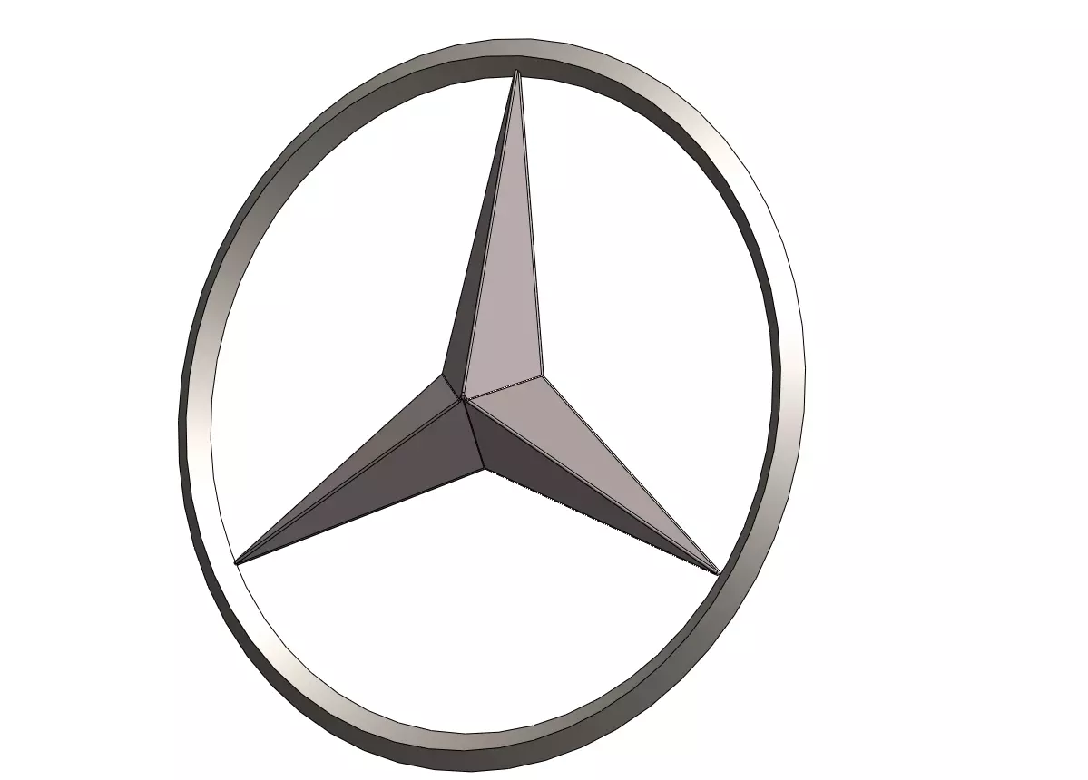 Mercedes Logo 3D print model_0