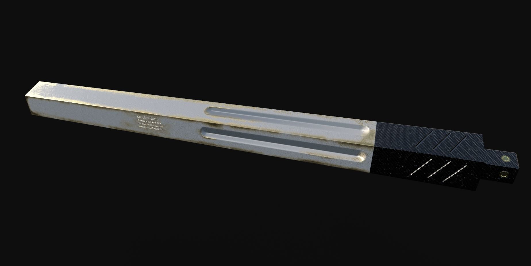 SIFI GUN-SILENCER Low-poly 3D model_1