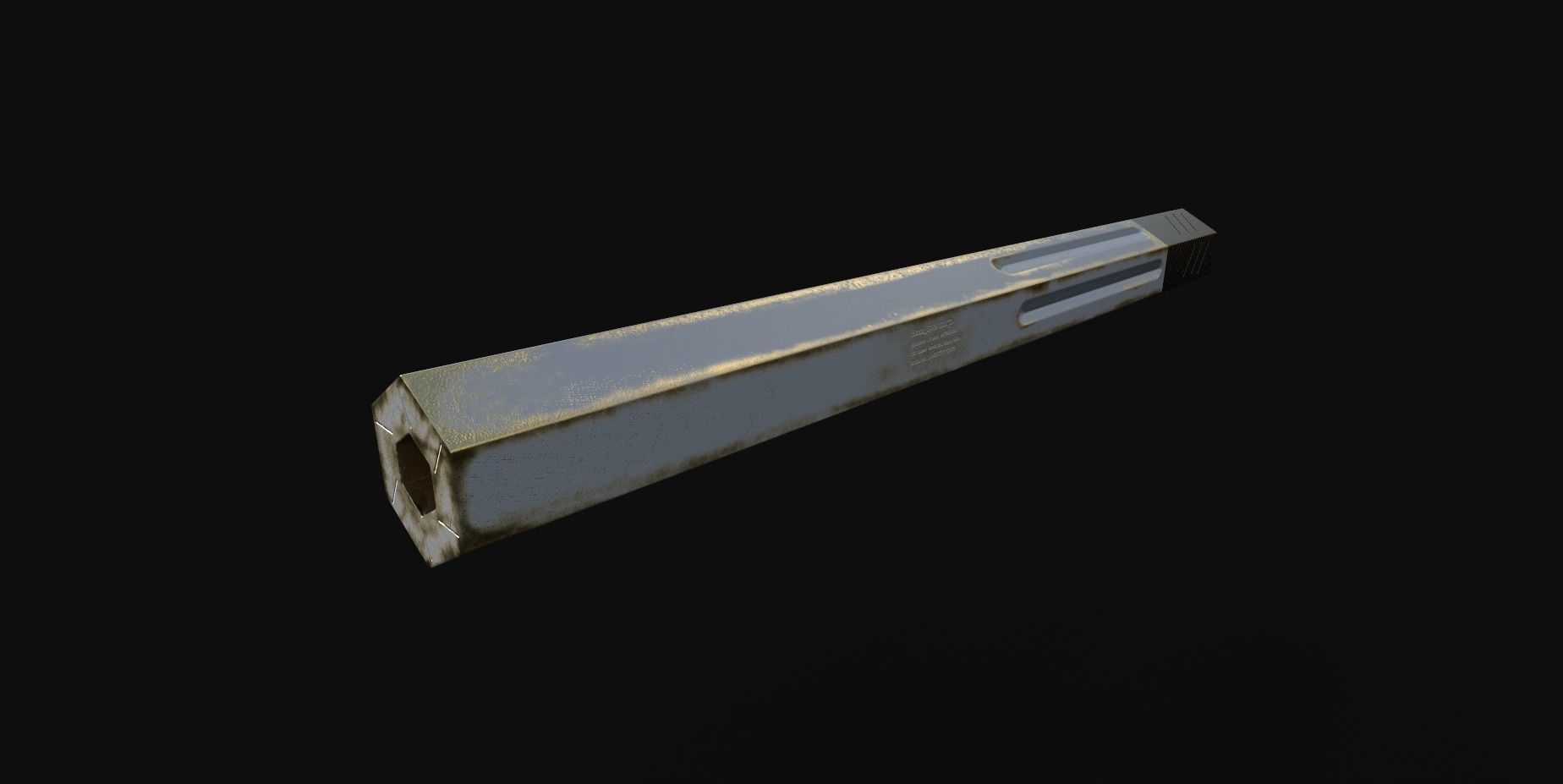 SIFI GUN-SILENCER Low-poly 3D model_2
