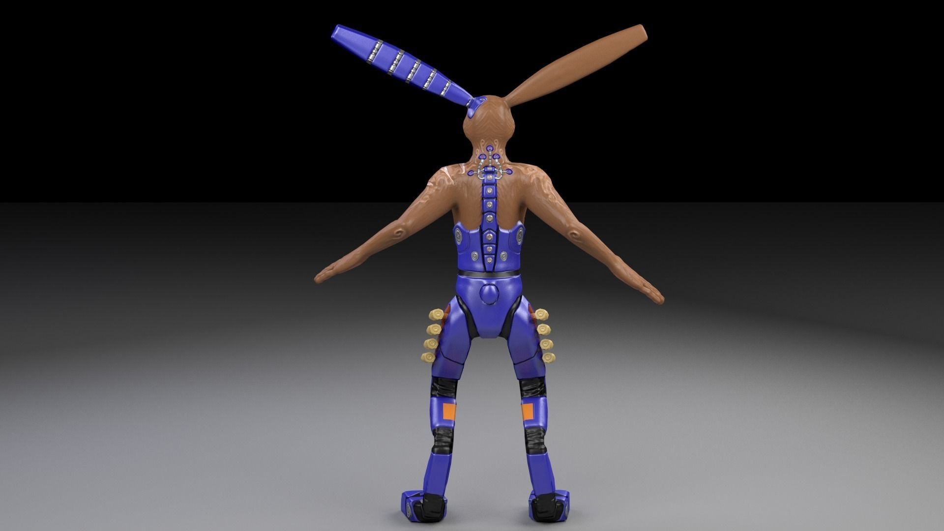 Hunting wolves Low-poly 3D model_4