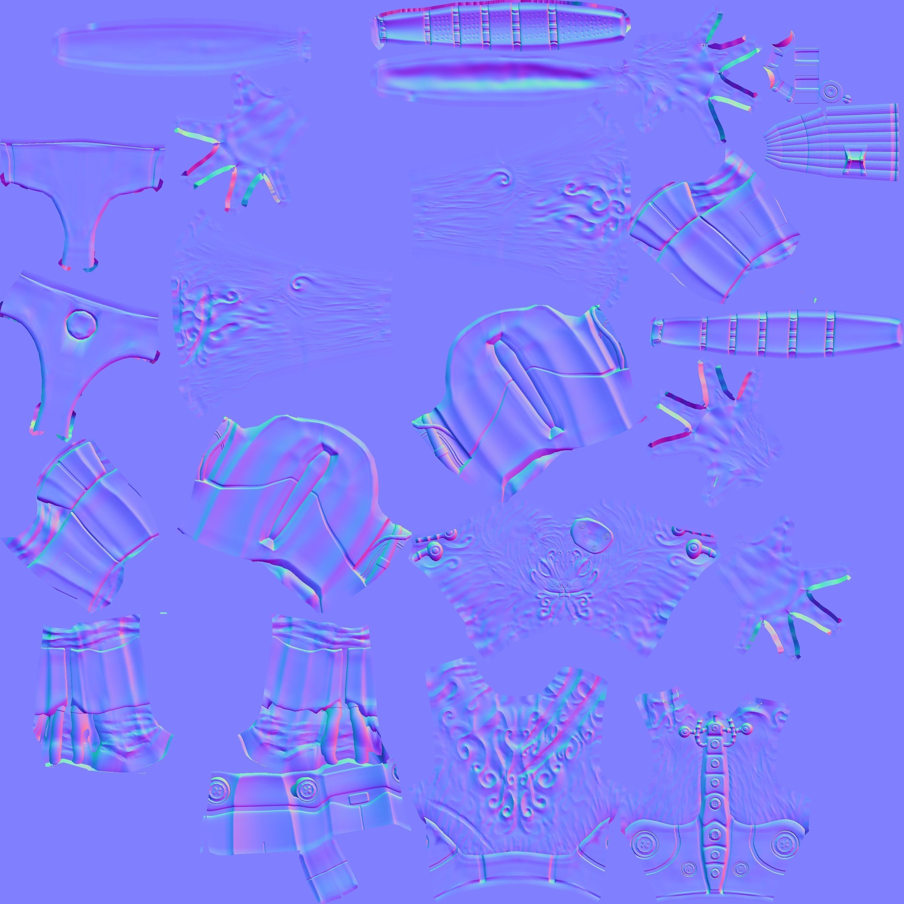 Hunting wolves Low-poly 3D model_11