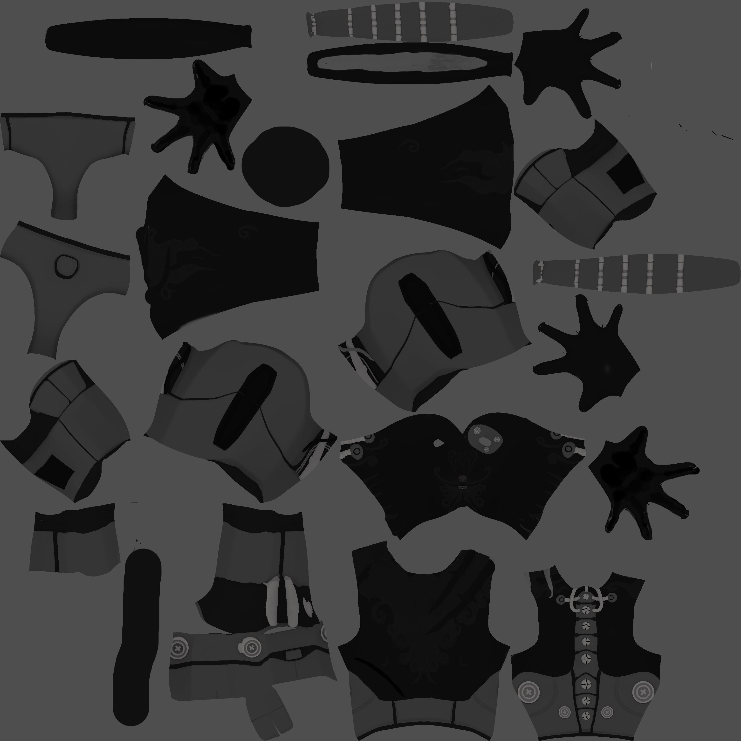 Hunting wolves Low-poly 3D model_7