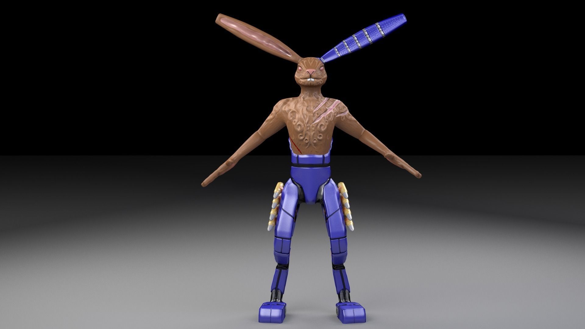 Hunting wolves Low-poly 3D model_5