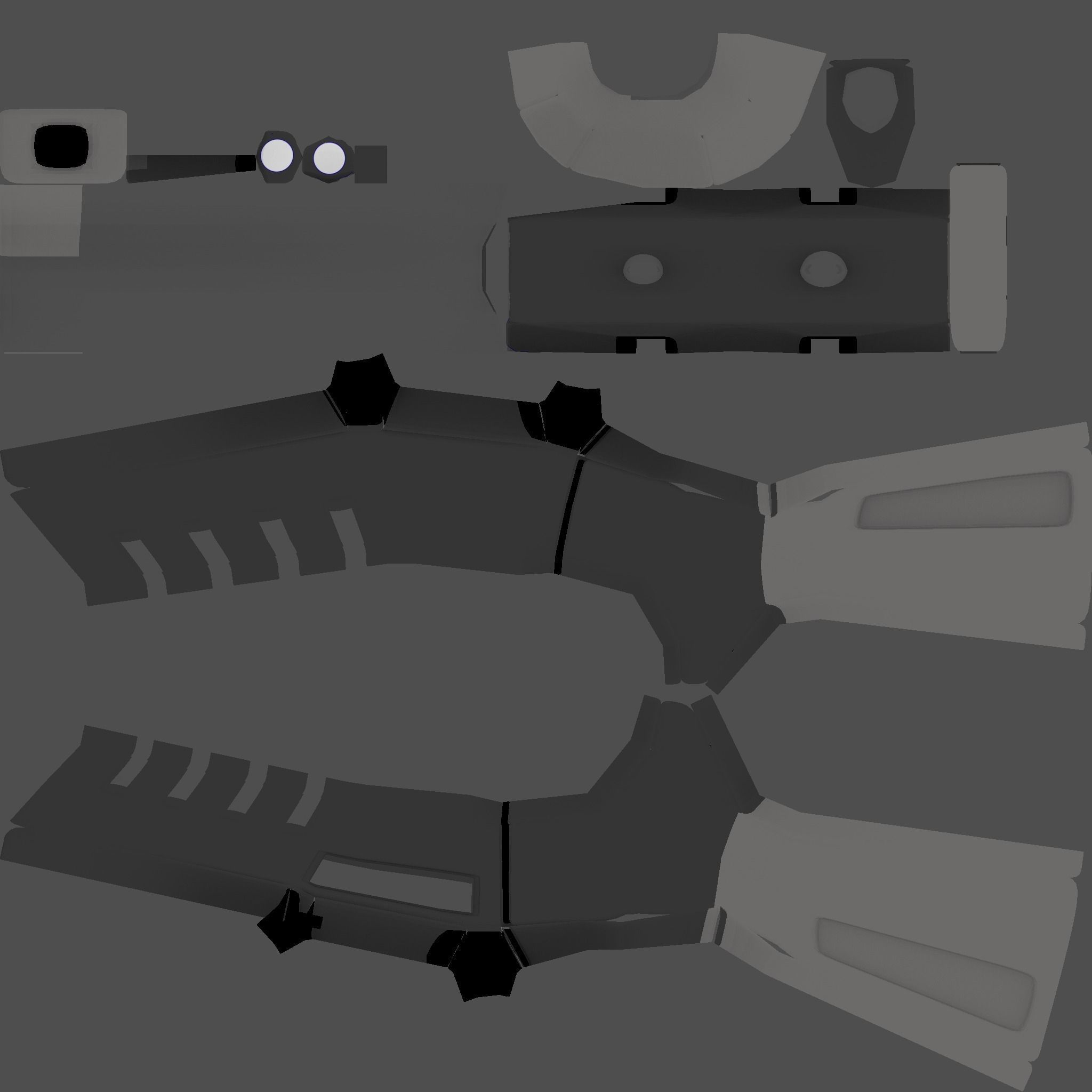 Hunting wolves Low-poly 3D model_6