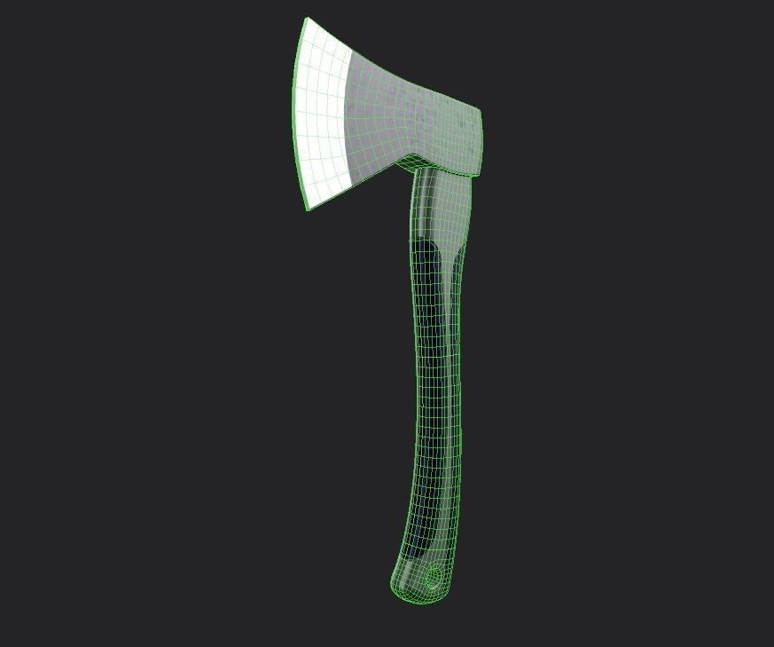 Axe M04 - with STL Low-poly 3D model_20