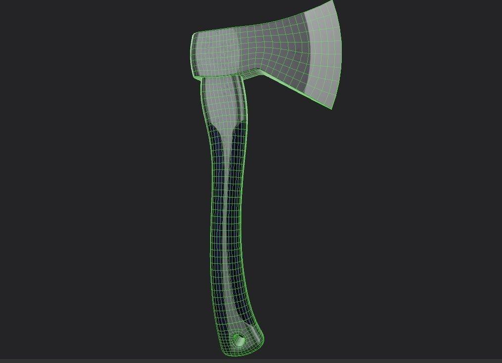 Axe M04 - with STL Low-poly 3D model_29