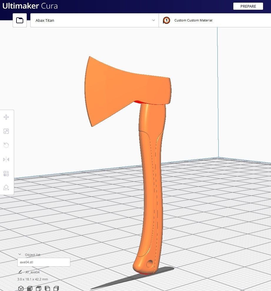 Axe M04 - with STL Low-poly 3D model_37