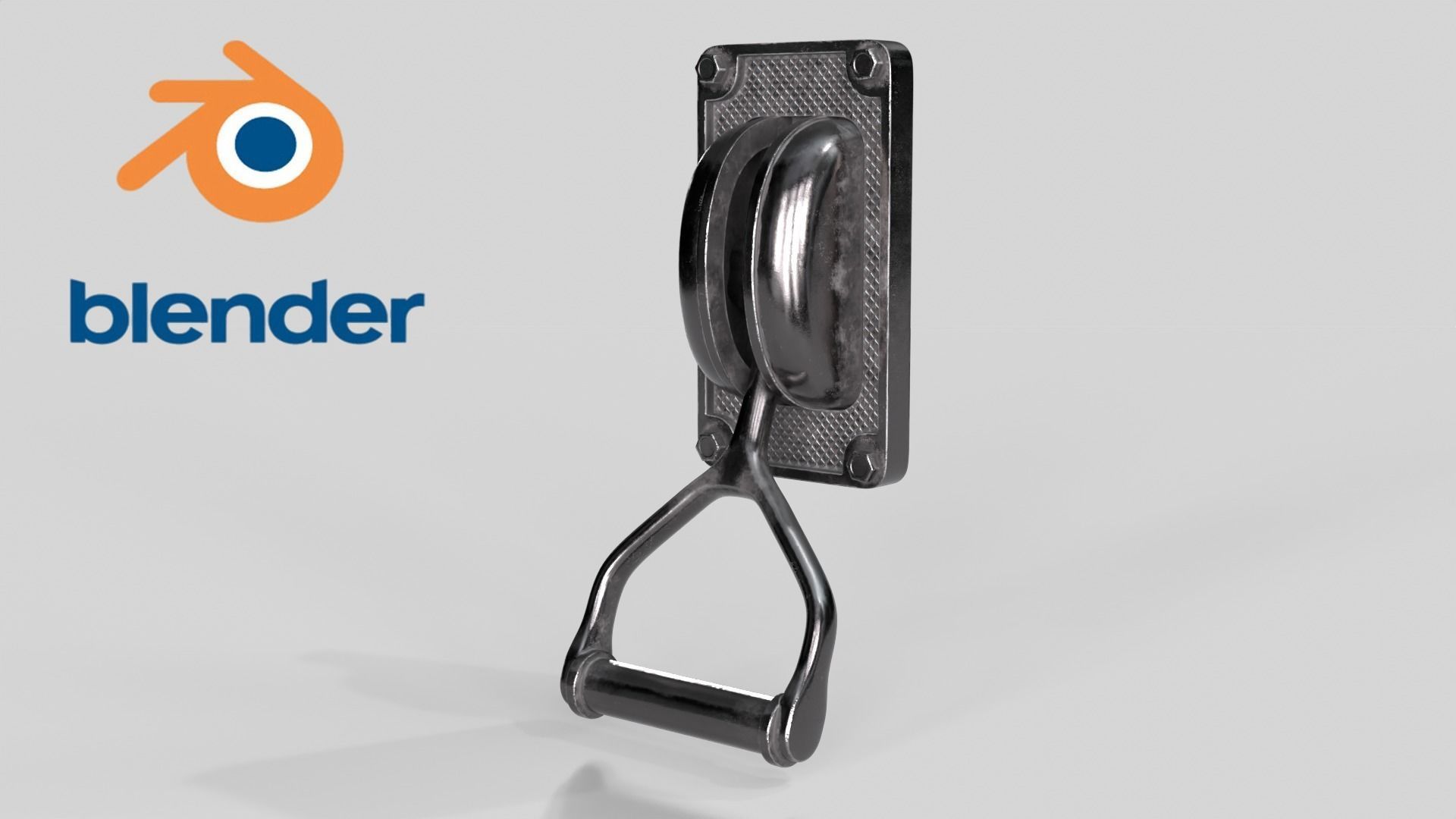 Industrial Power Switch Low-poly 3D model_3