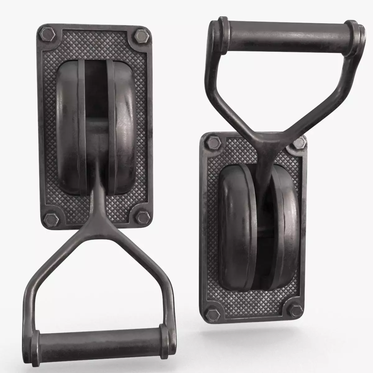 Industrial Power Switch Low-poly 3D model_0