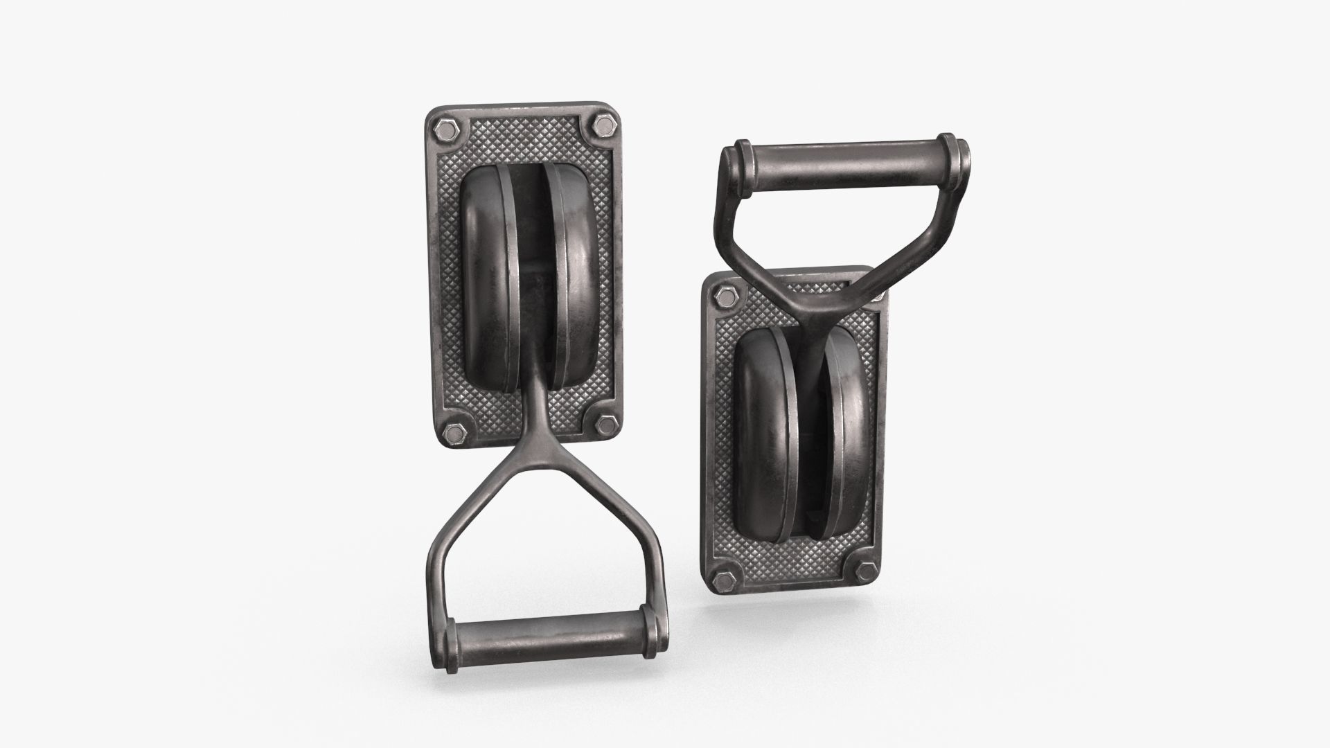 Industrial Power Switch Low-poly 3D model_7