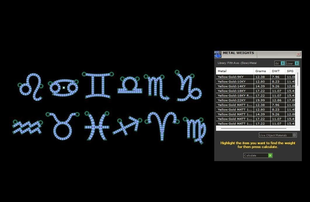 Zodiac Symbol pendant 3D print model  3D print model_4