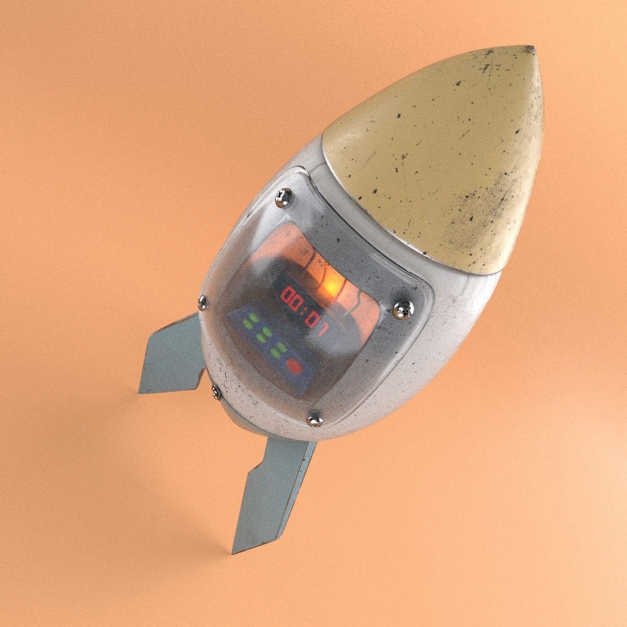 Air Bomb Low-poly 3D model_2