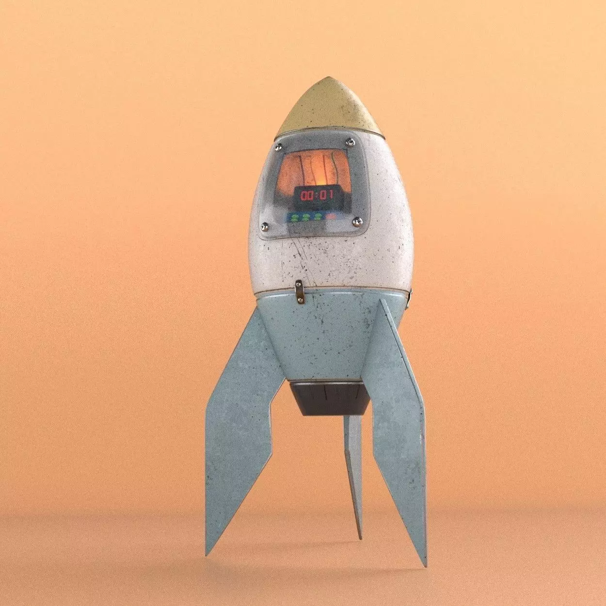 Air Bomb Low-poly 3D model_0