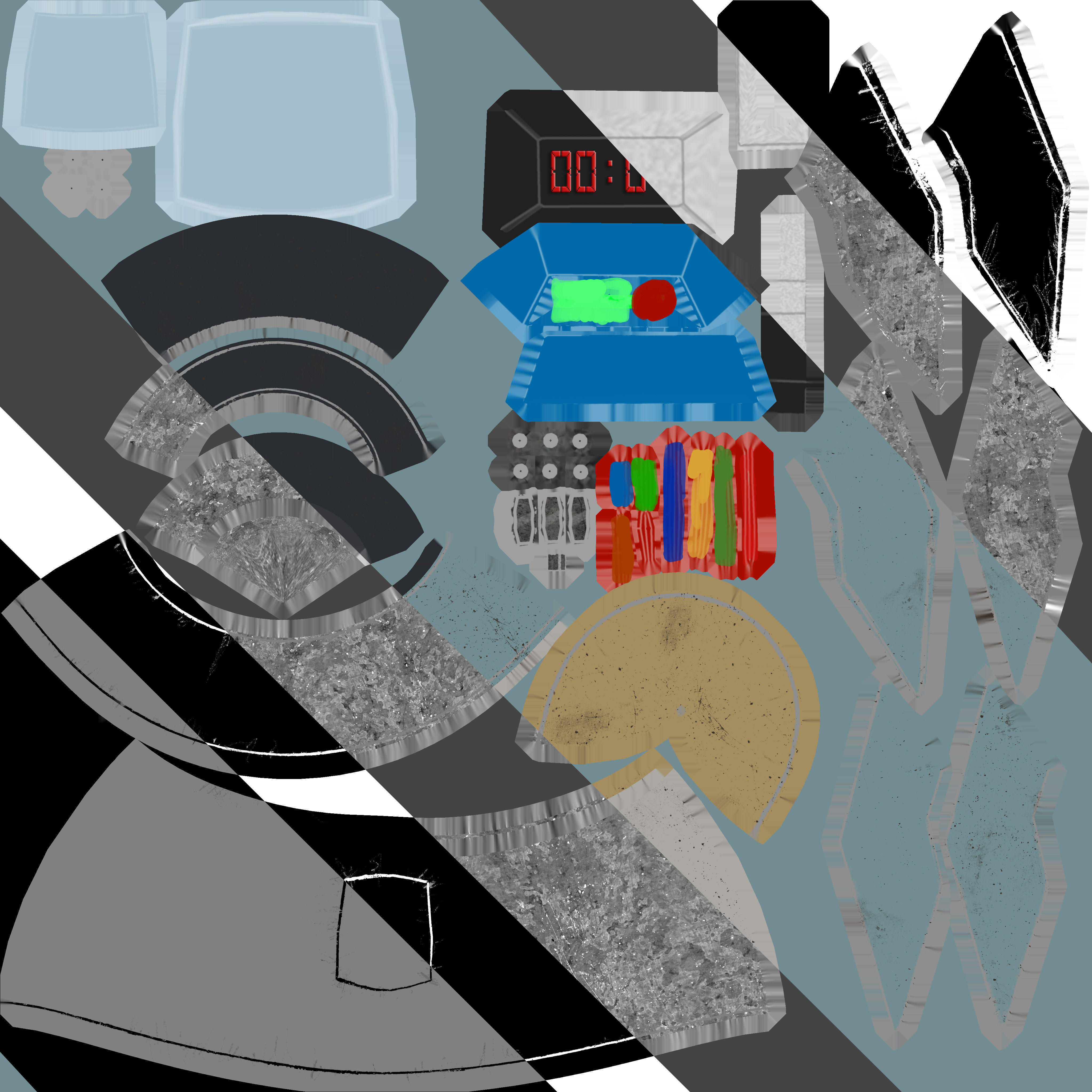 Air Bomb Low-poly 3D model_7