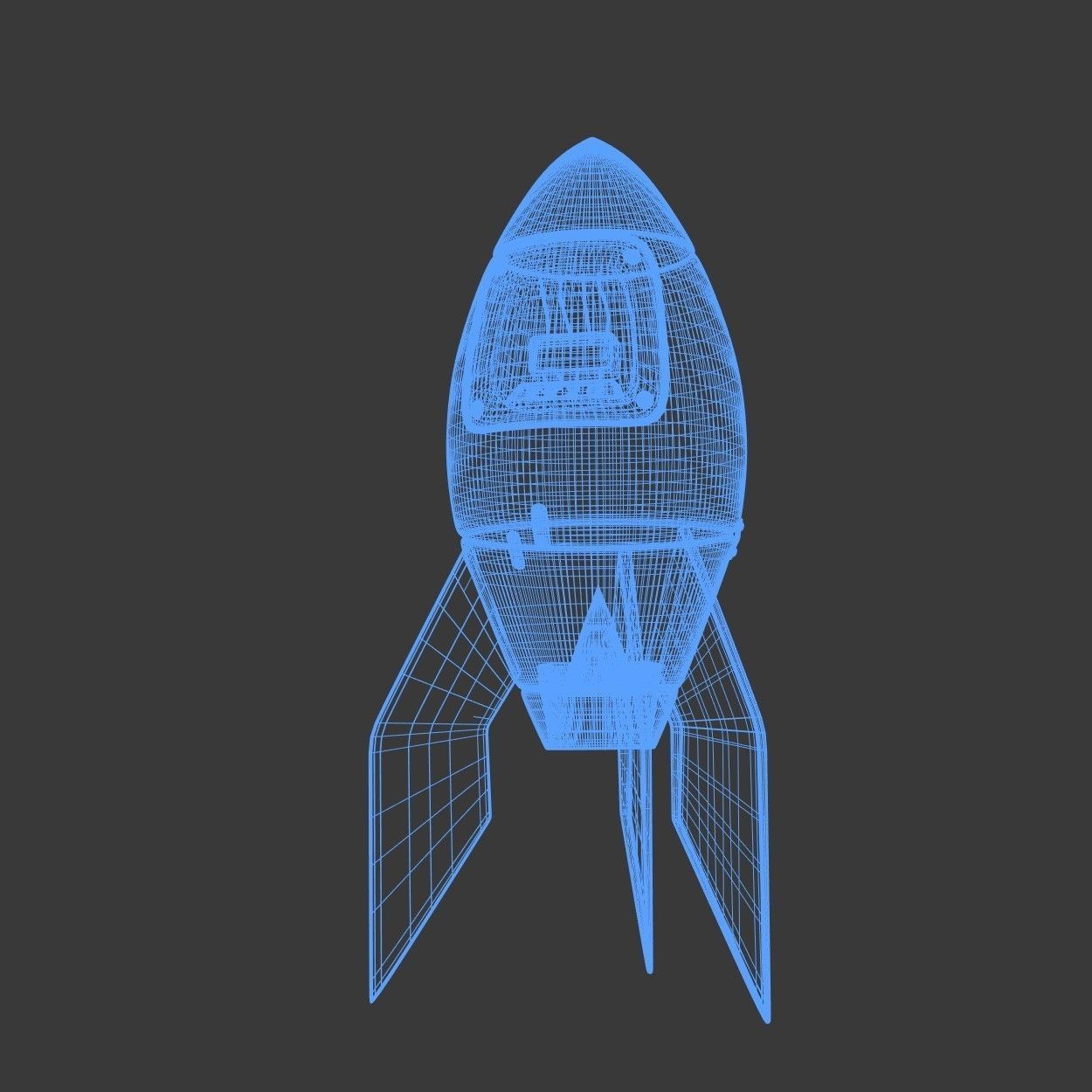 Air Bomb Low-poly 3D model_6