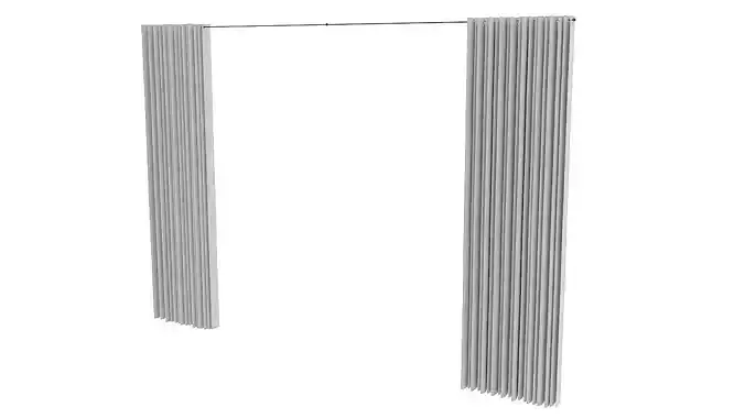 Fabric heavy courtain 3D model